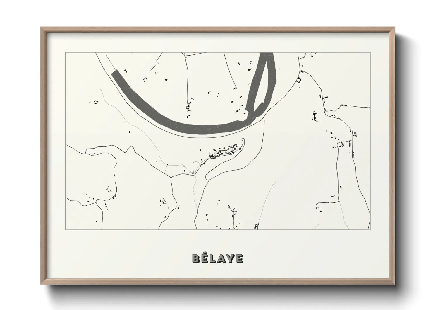 Une affiche de carte sur Bélaye