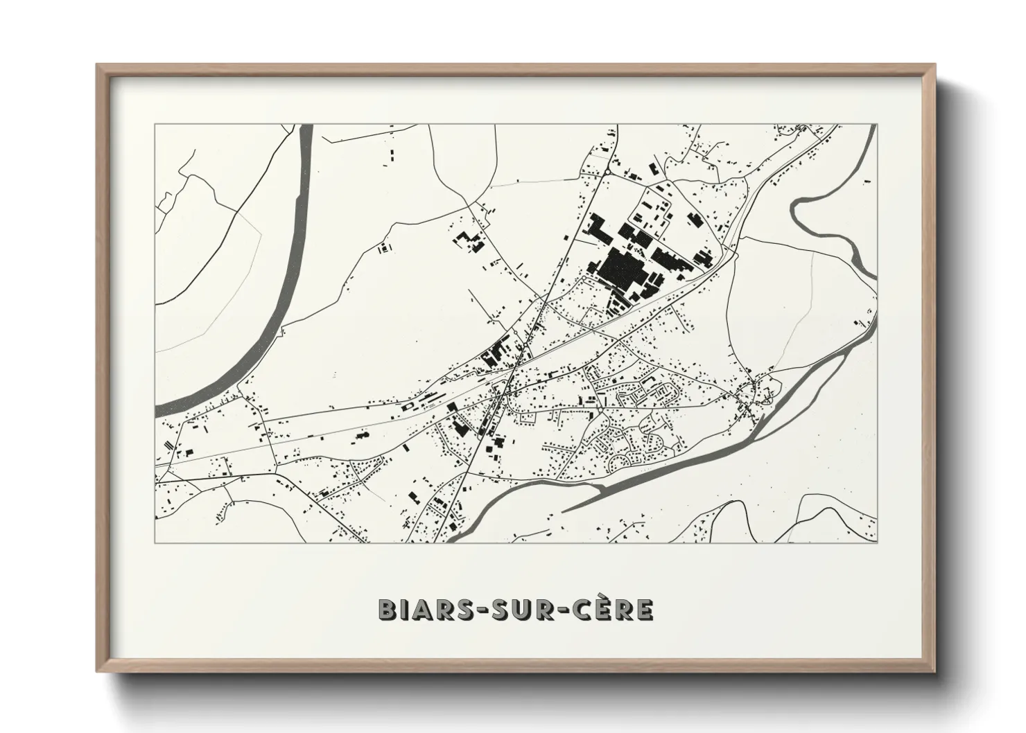 Une affiche de carte sur Biars-sur-Cère