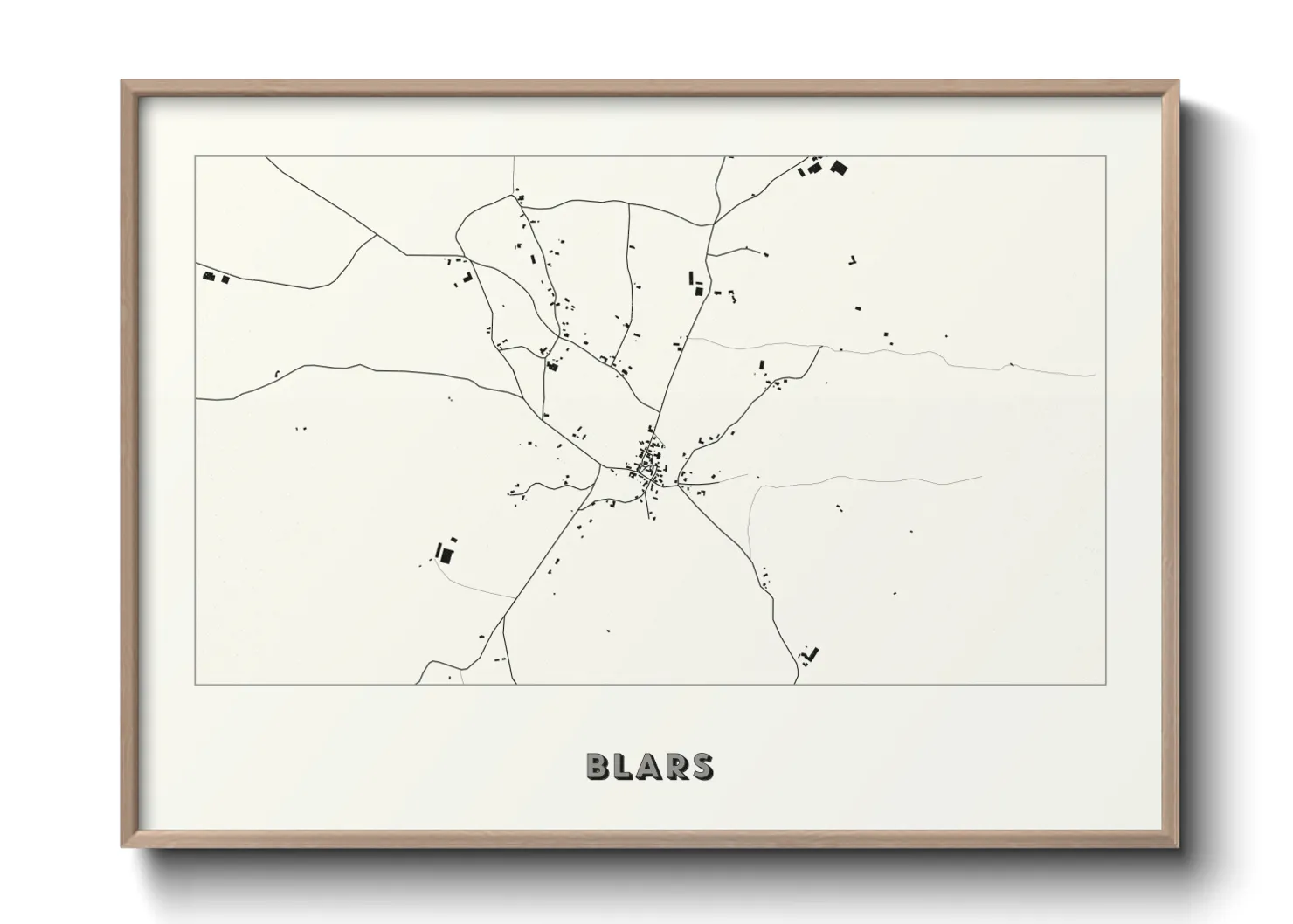 Une affiche de carte sur Blars