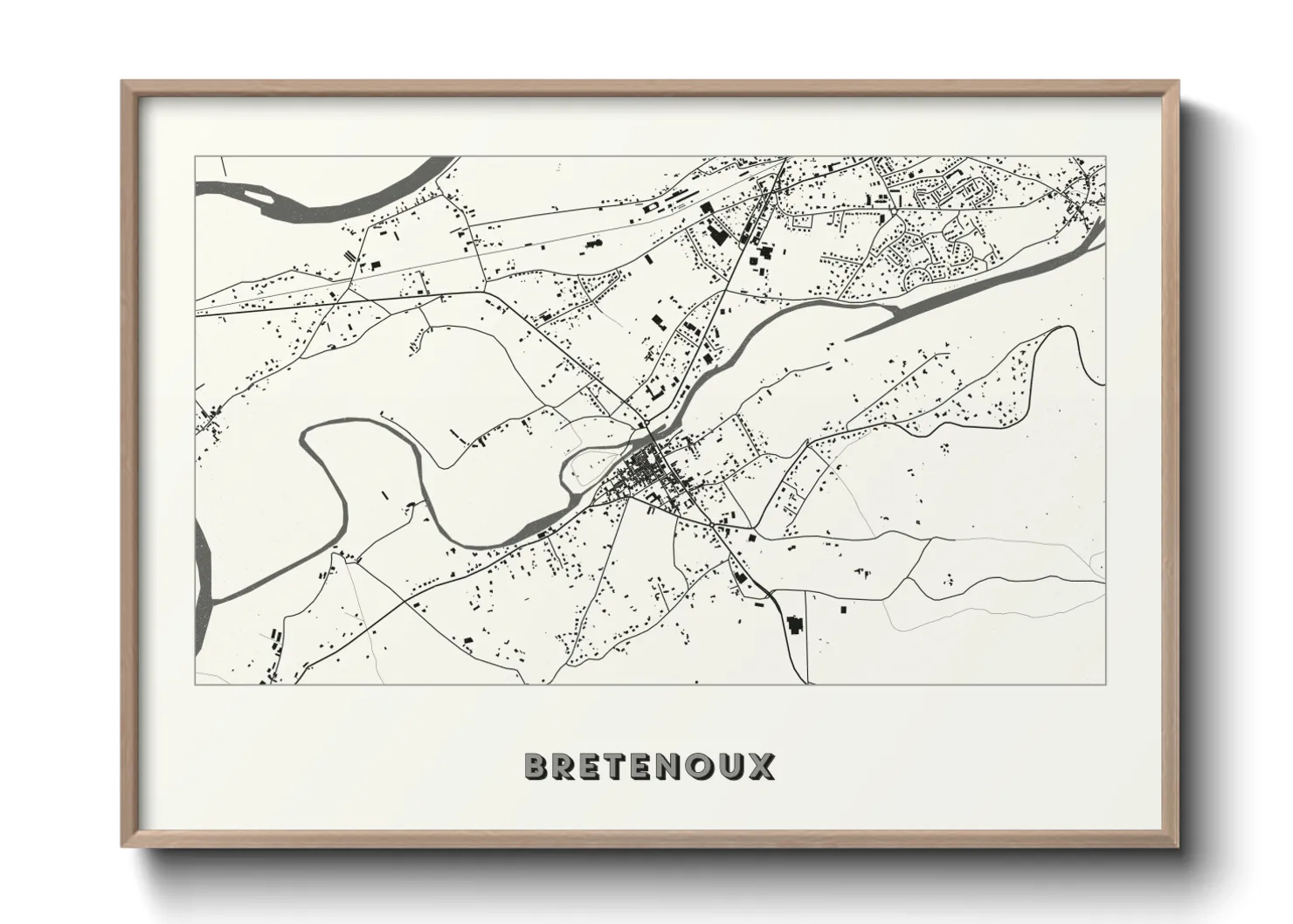 Une affiche de carte sur Bretenoux
