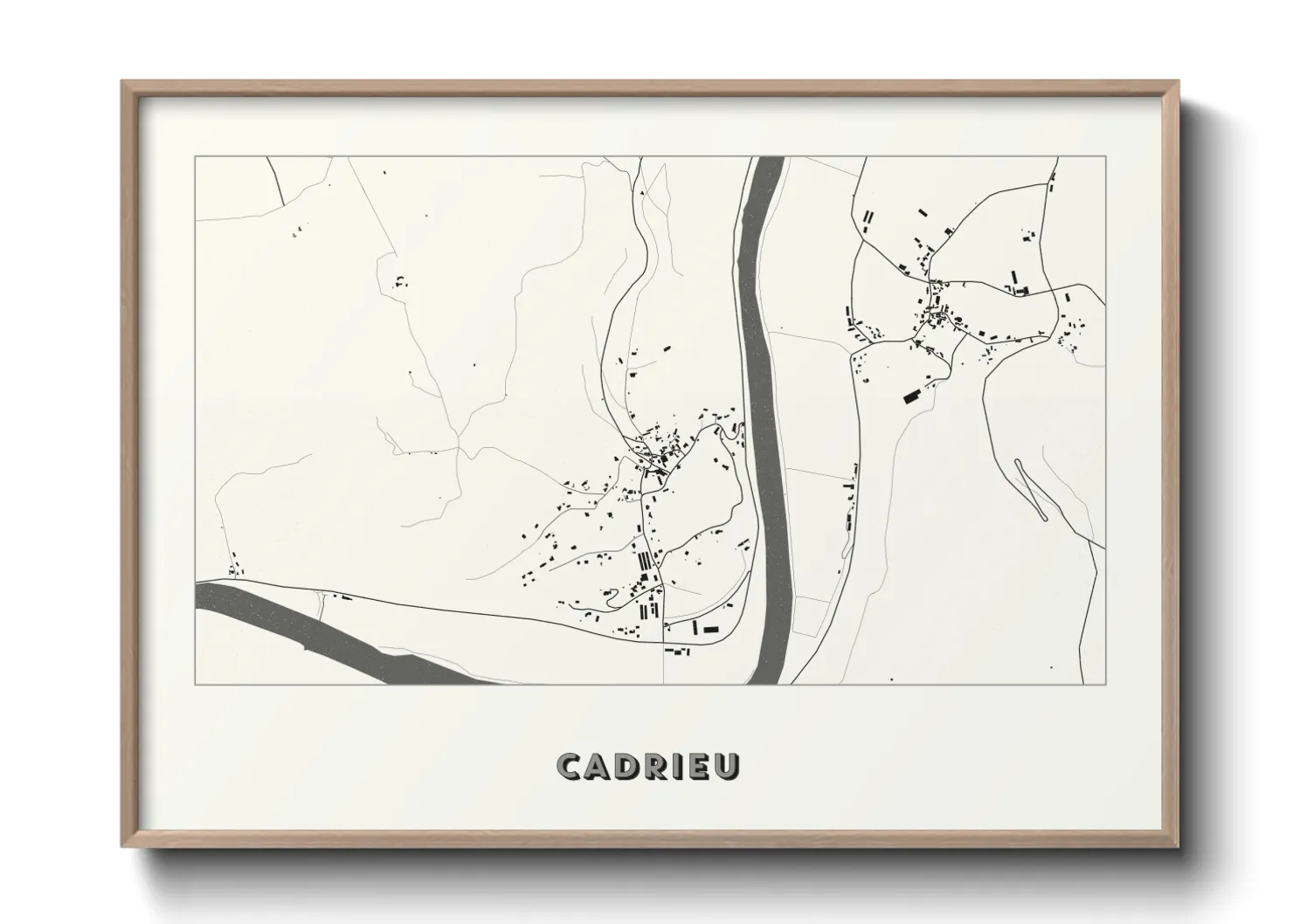 Une affiche de carte sur Cadrieu