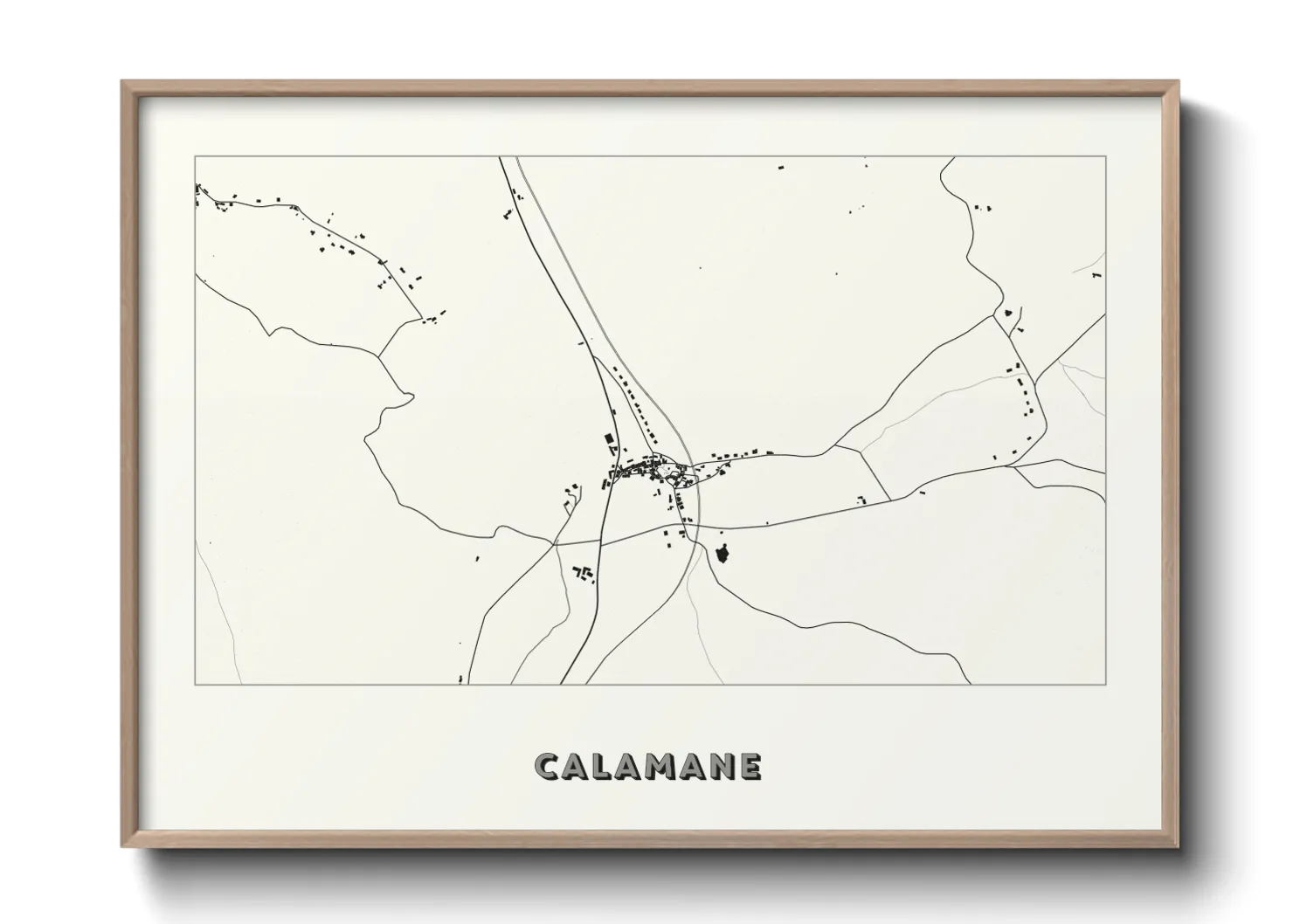 Une affiche de carte sur Calamane