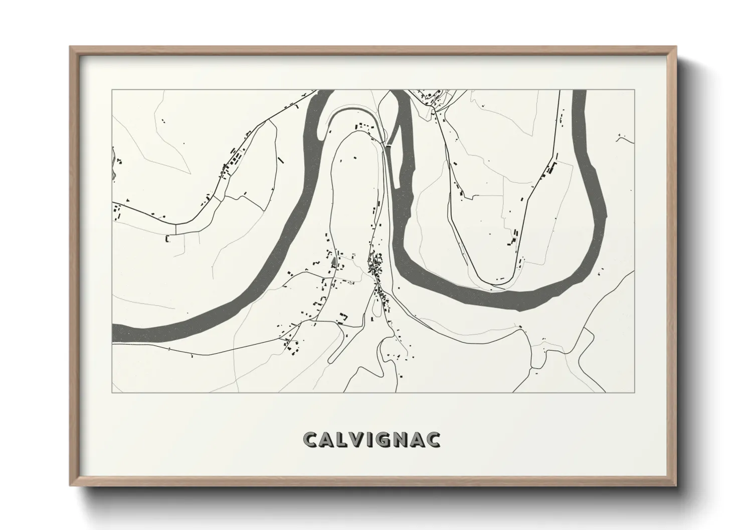 Une affiche de carte sur Calvignac