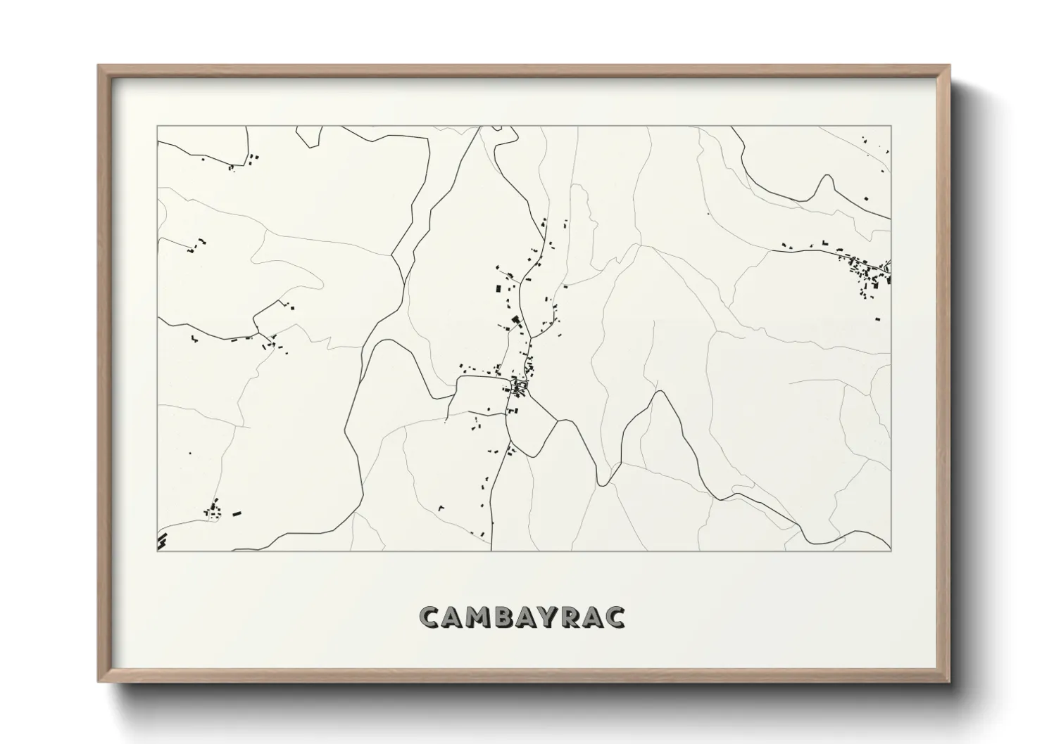 Une affiche de carte sur Cambayrac