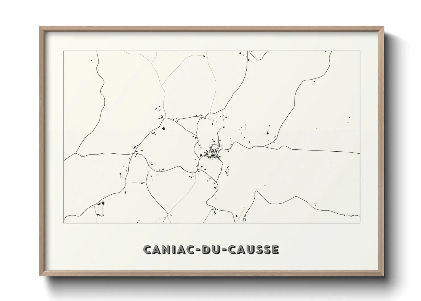 Une affiche de carte sur Caniac-du-Causse