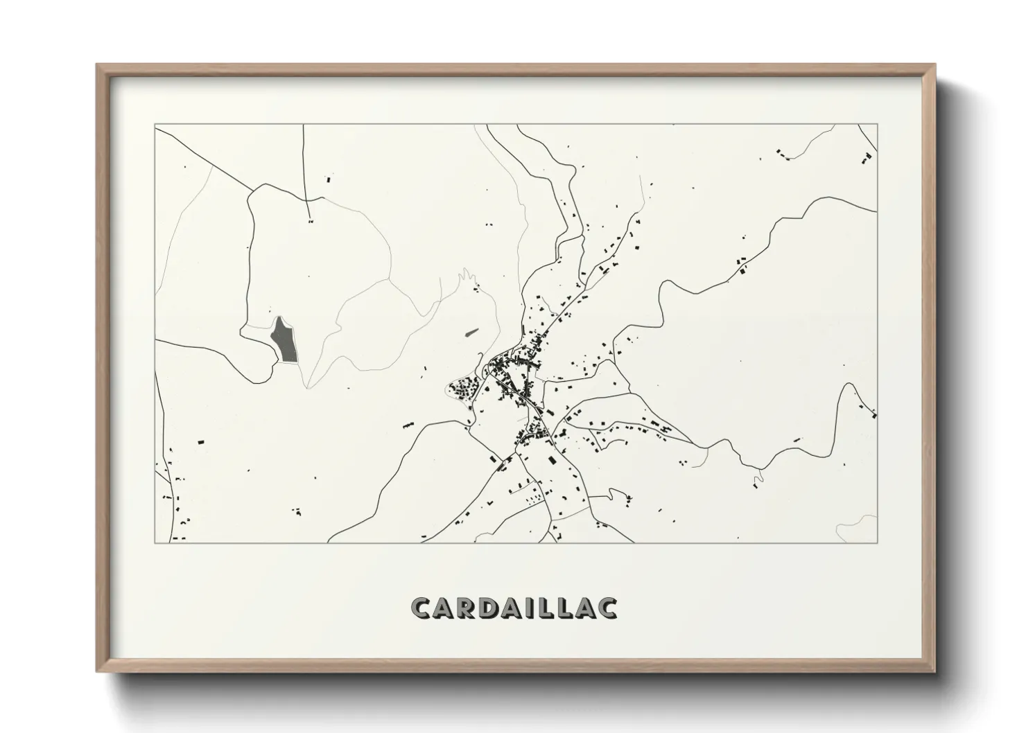 Une affiche de carte sur Cardaillac