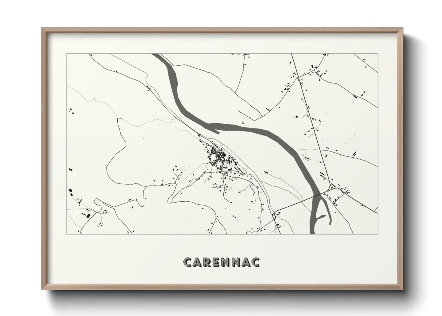 Une affiche de carte sur Carennac