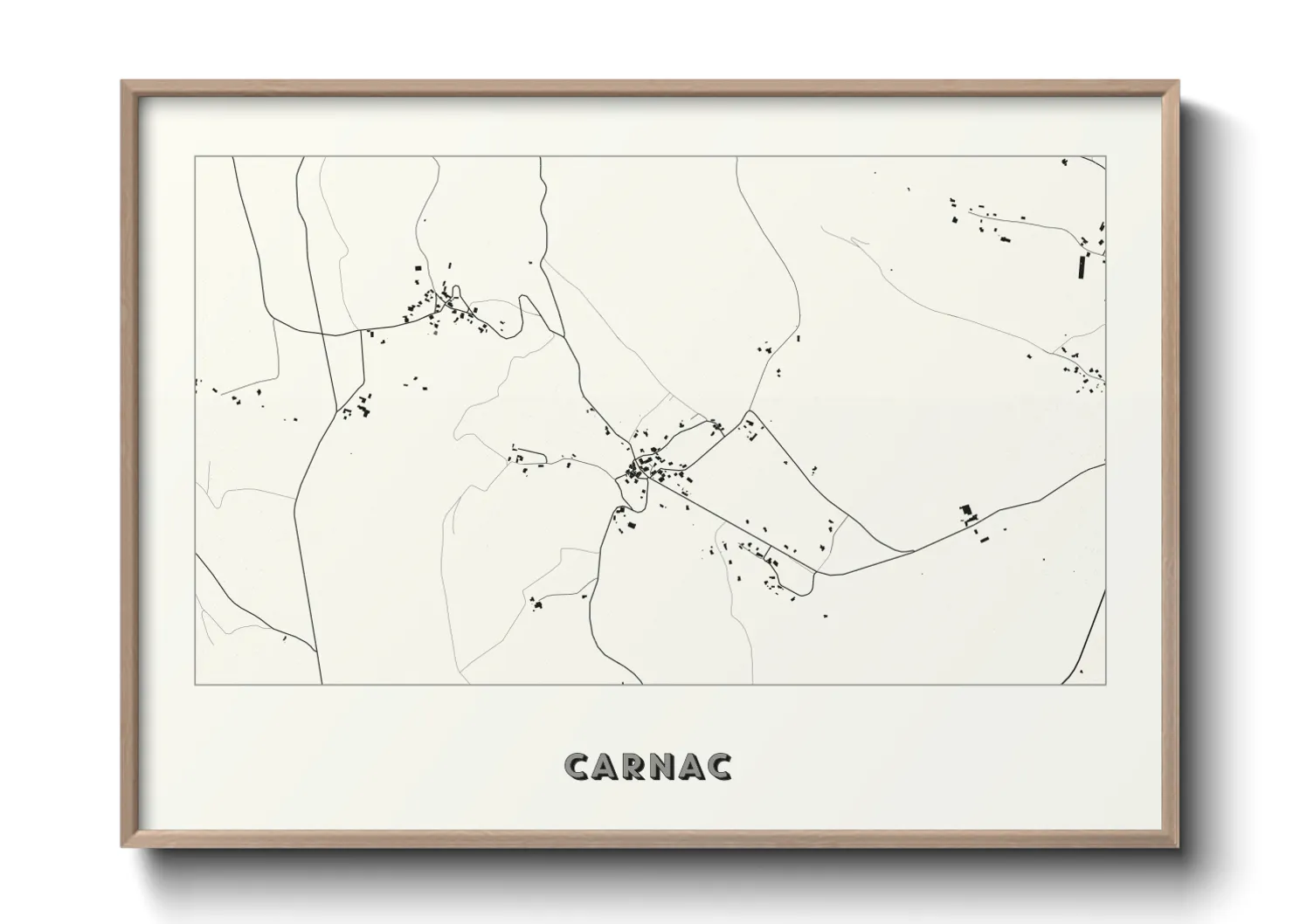 Une affiche de carte sur Carnac