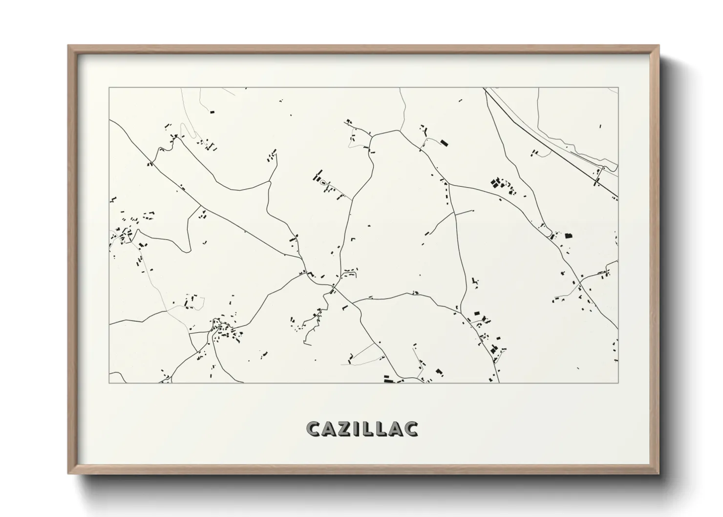 Une affiche de carte sur Cazillac