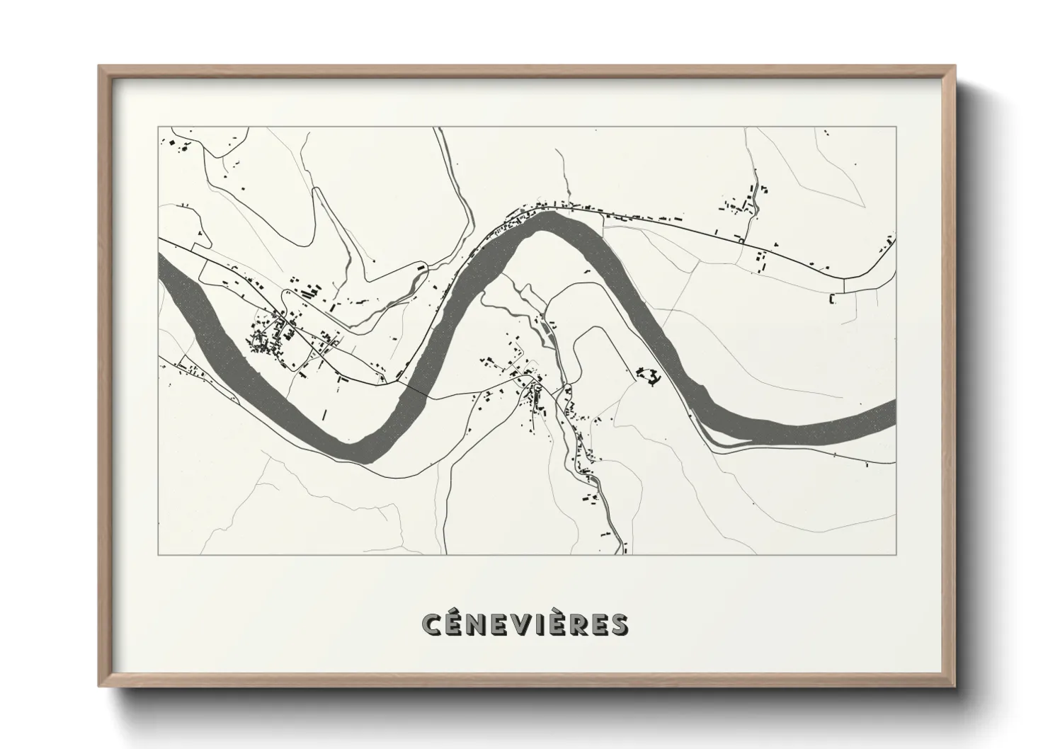 Une affiche de carte sur Cénevières