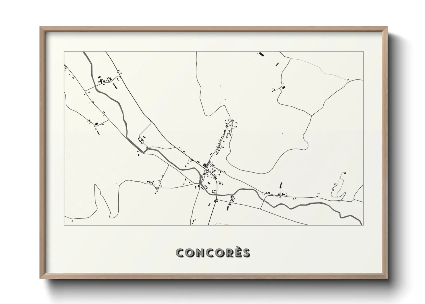 Une affiche de carte sur Concorès