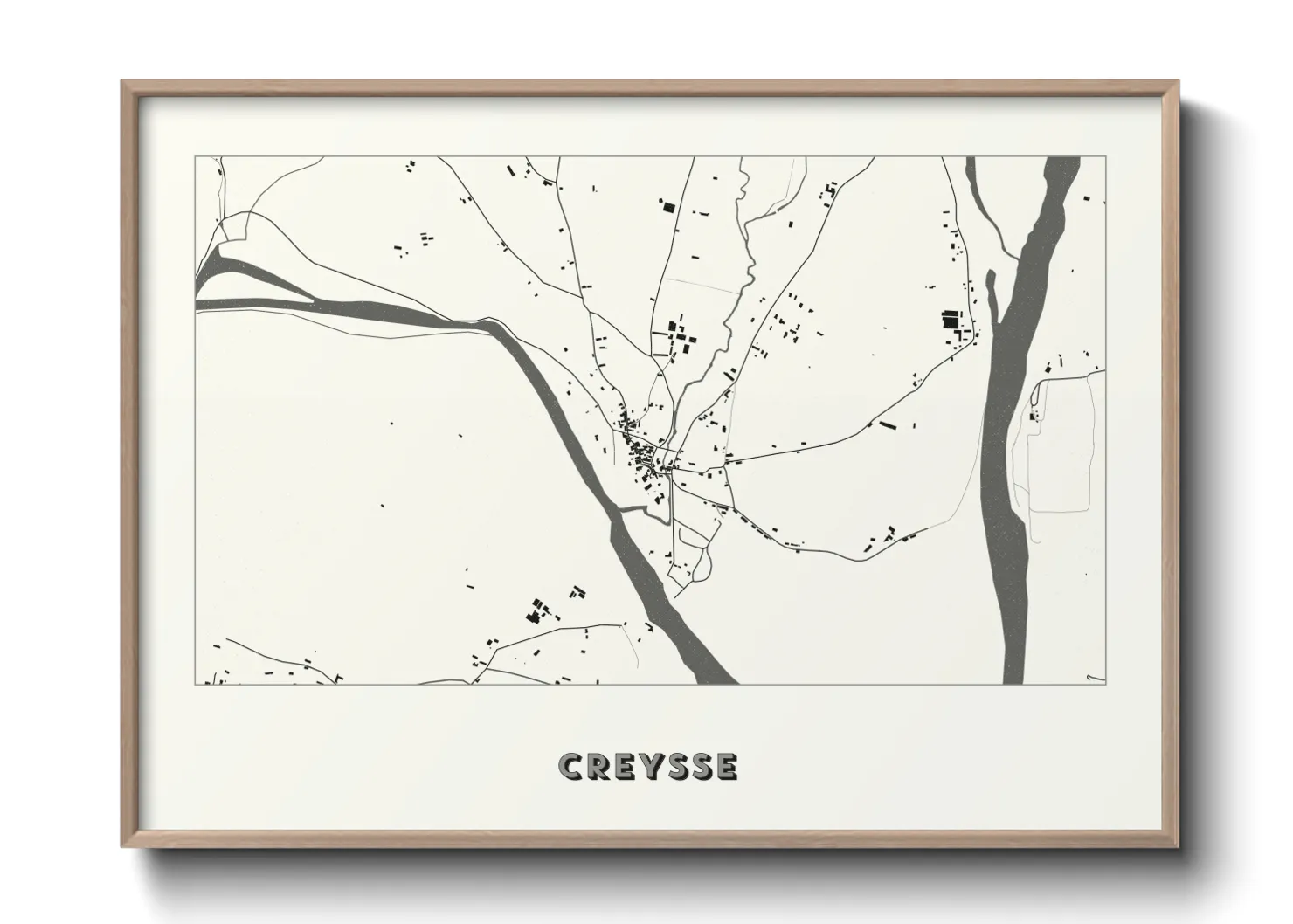 Une affiche de carte sur Creysse