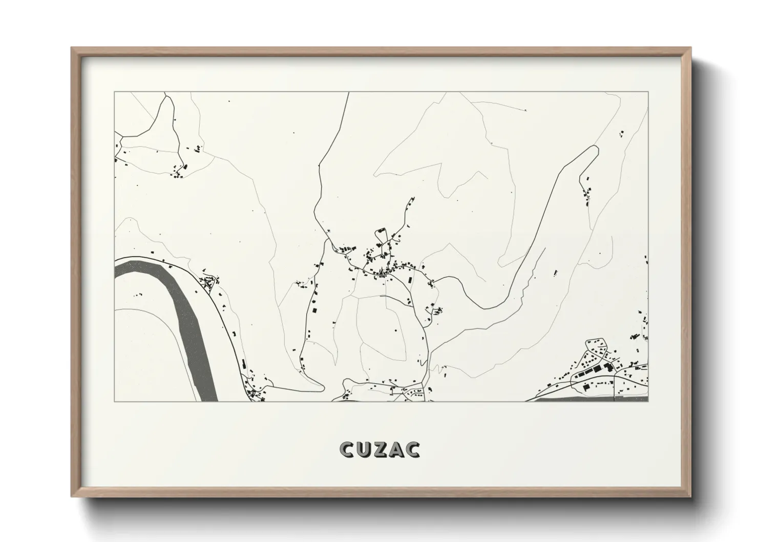 Une affiche de carte sur Cuzac