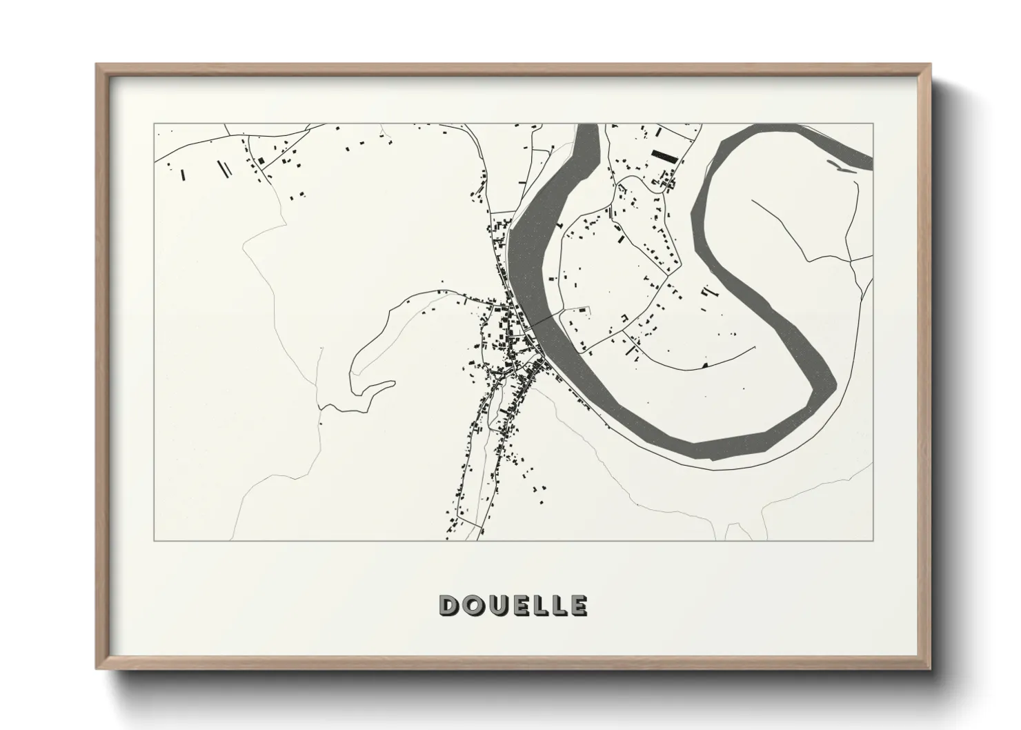Une affiche de carte sur Douelle