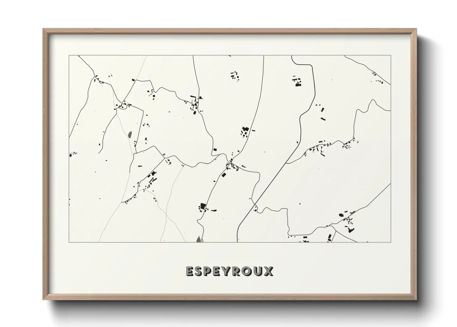Une affiche de carte sur Espeyroux