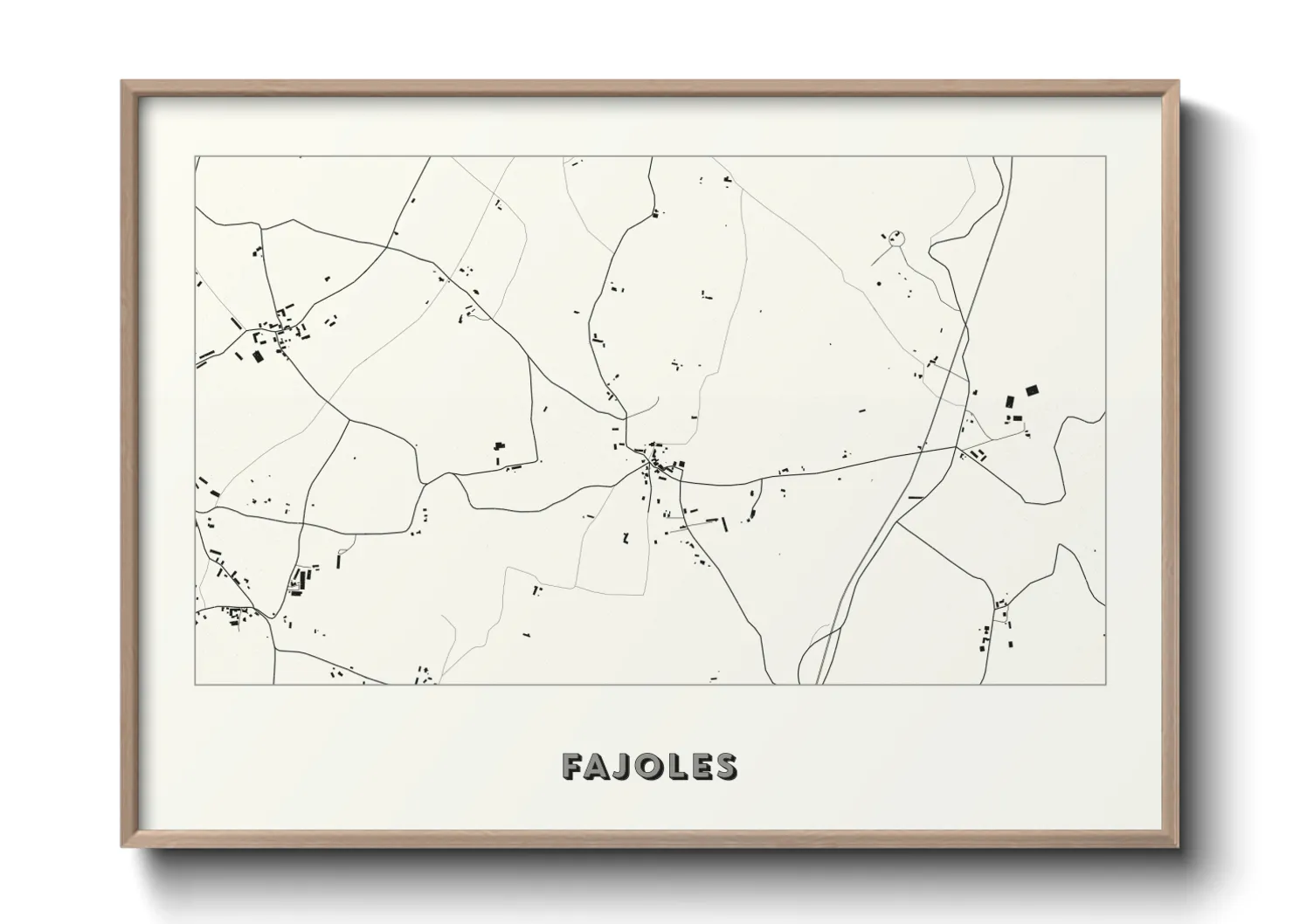 Une affiche de carte sur Fajoles