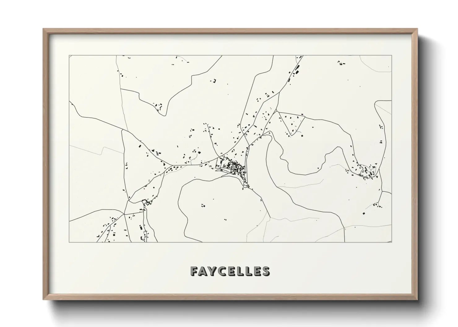 Une affiche de carte sur Faycelles