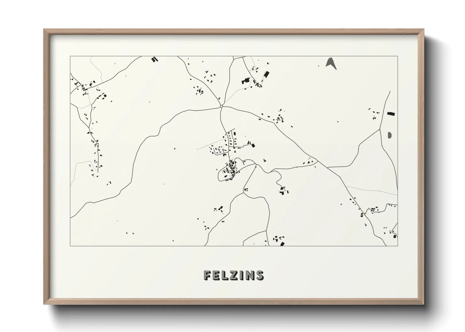 Une affiche de carte sur Felzins