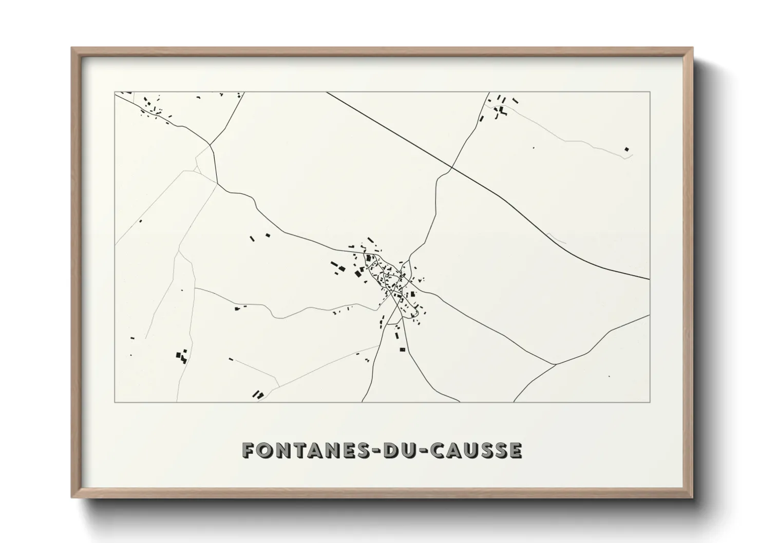 Une affiche de carte sur Fontanes-du-Causse