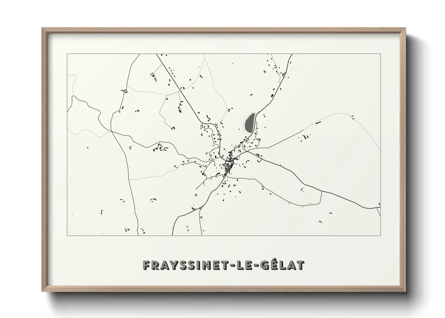 Une affiche de carte sur Frayssinet-le-Gélat