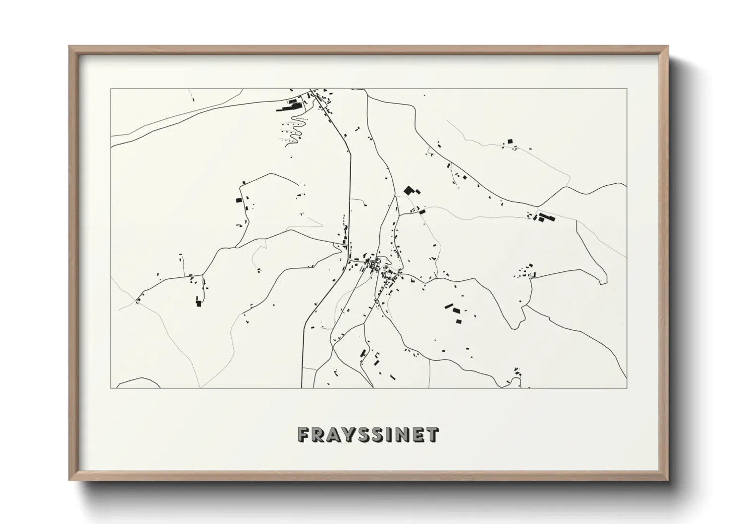 Une affiche de carte sur Frayssinet