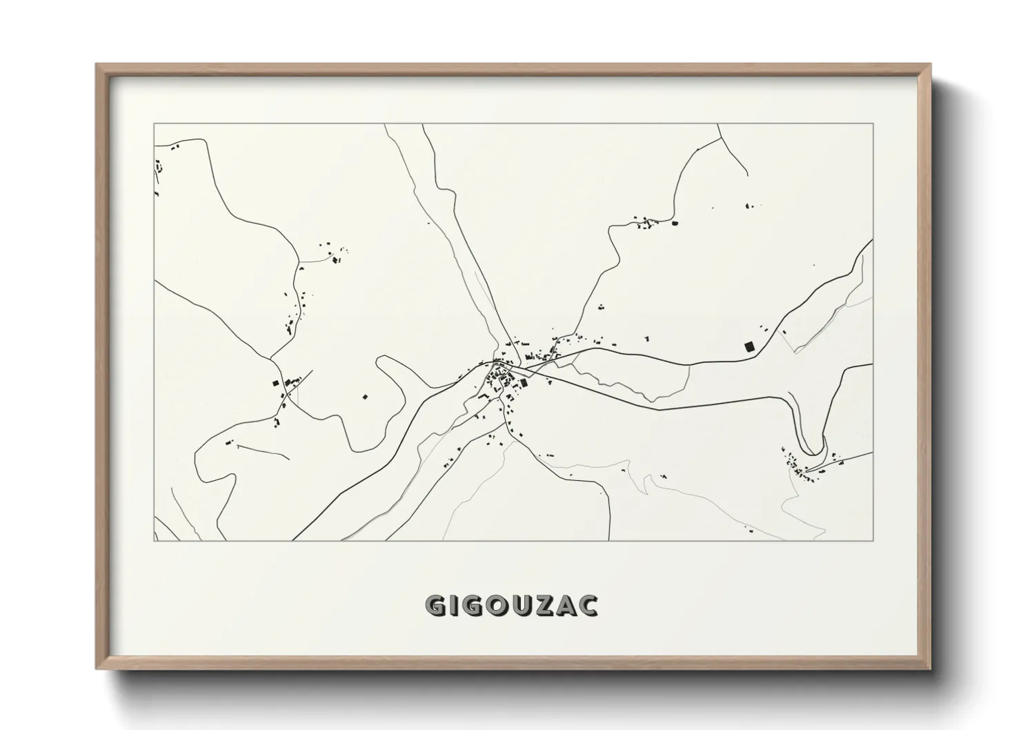 Une affiche de carte sur Gigouzac