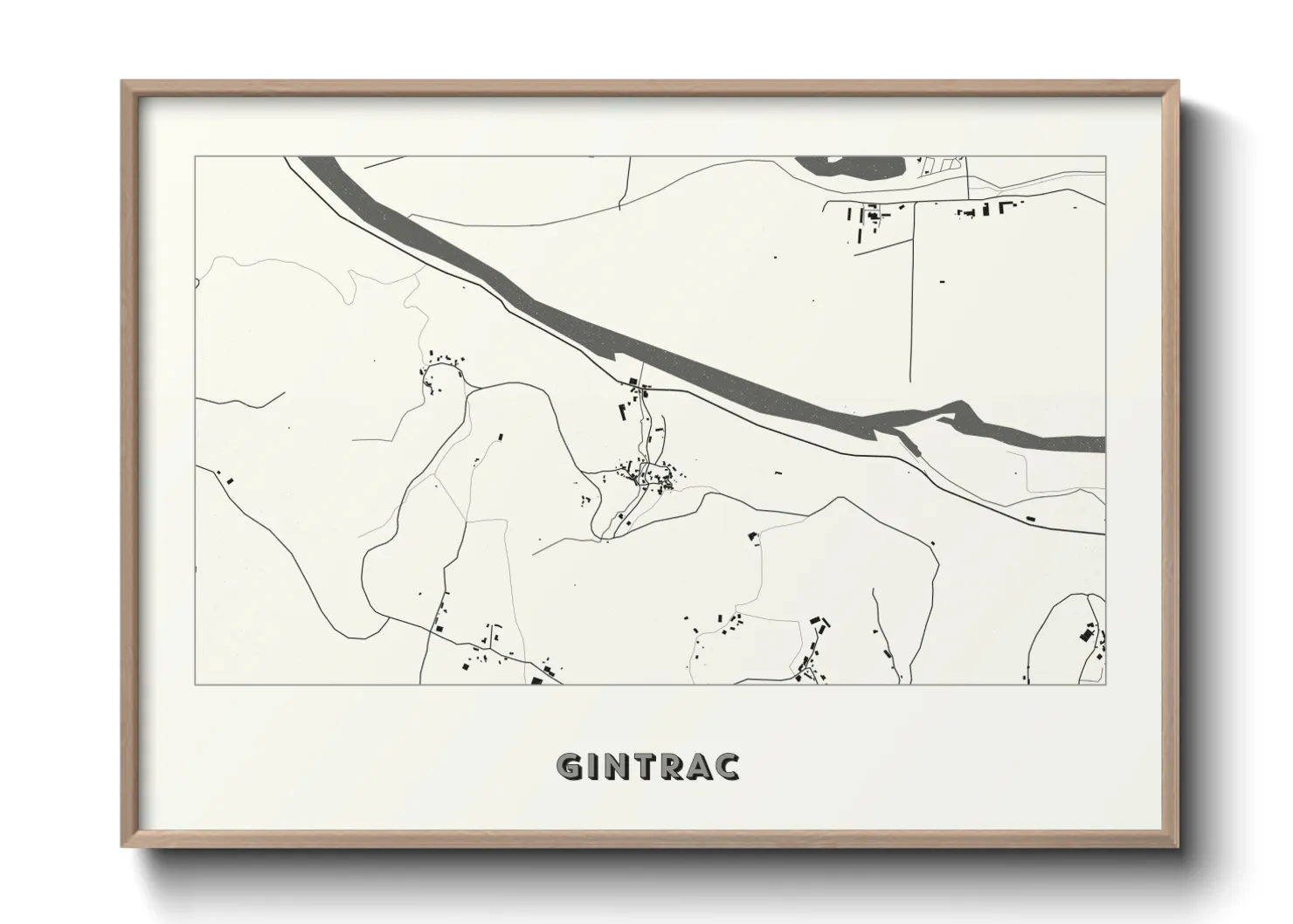 Une affiche de carte sur Gintrac