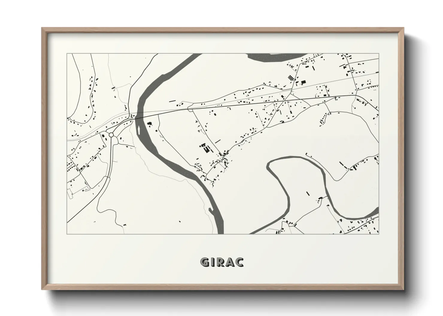 Une affiche de carte sur Girac