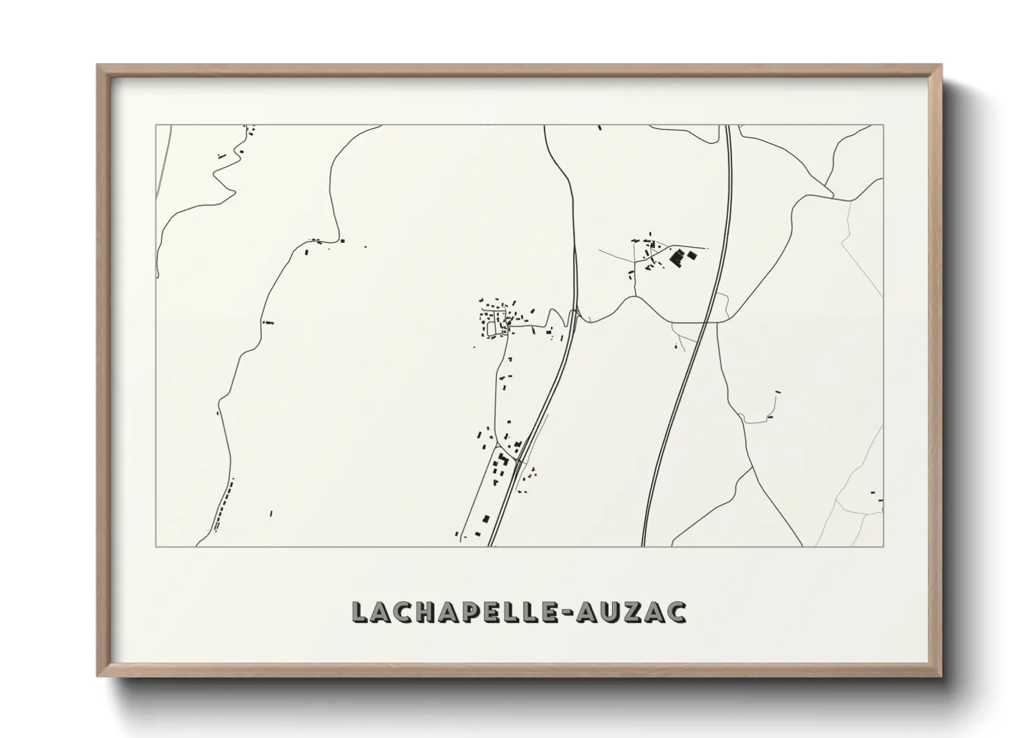 Une affiche de carte sur Lachapelle-Auzac