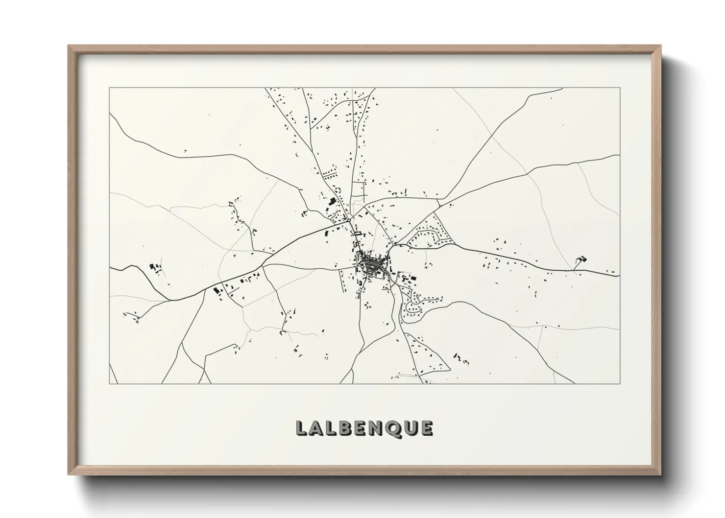 Une affiche de carte sur Lalbenque