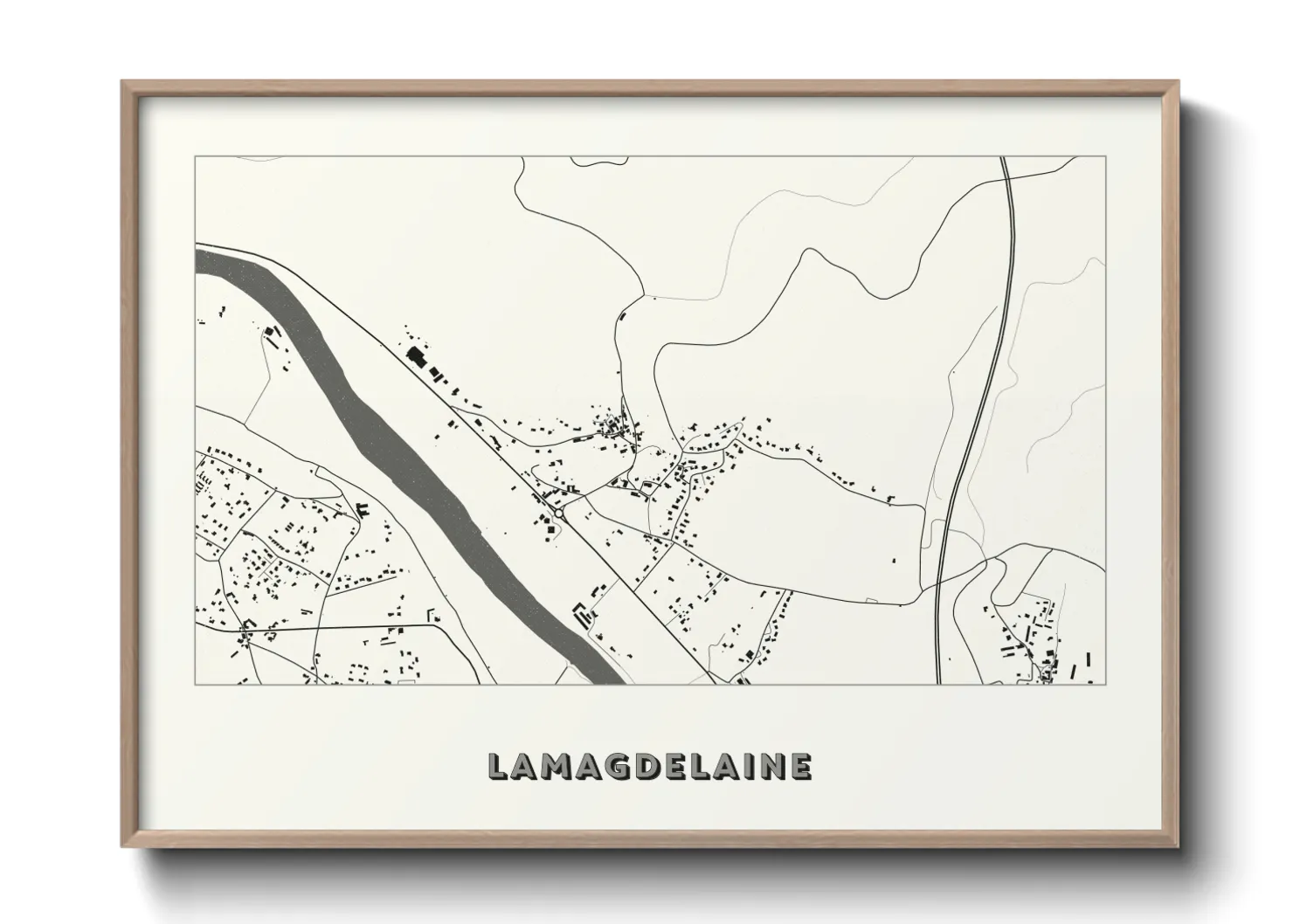 Une affiche de carte sur Lamagdelaine