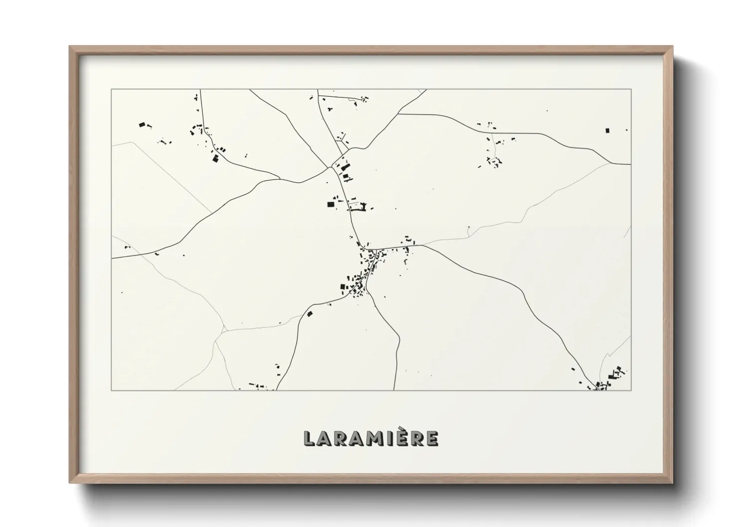 Une affiche de carte sur Laramière