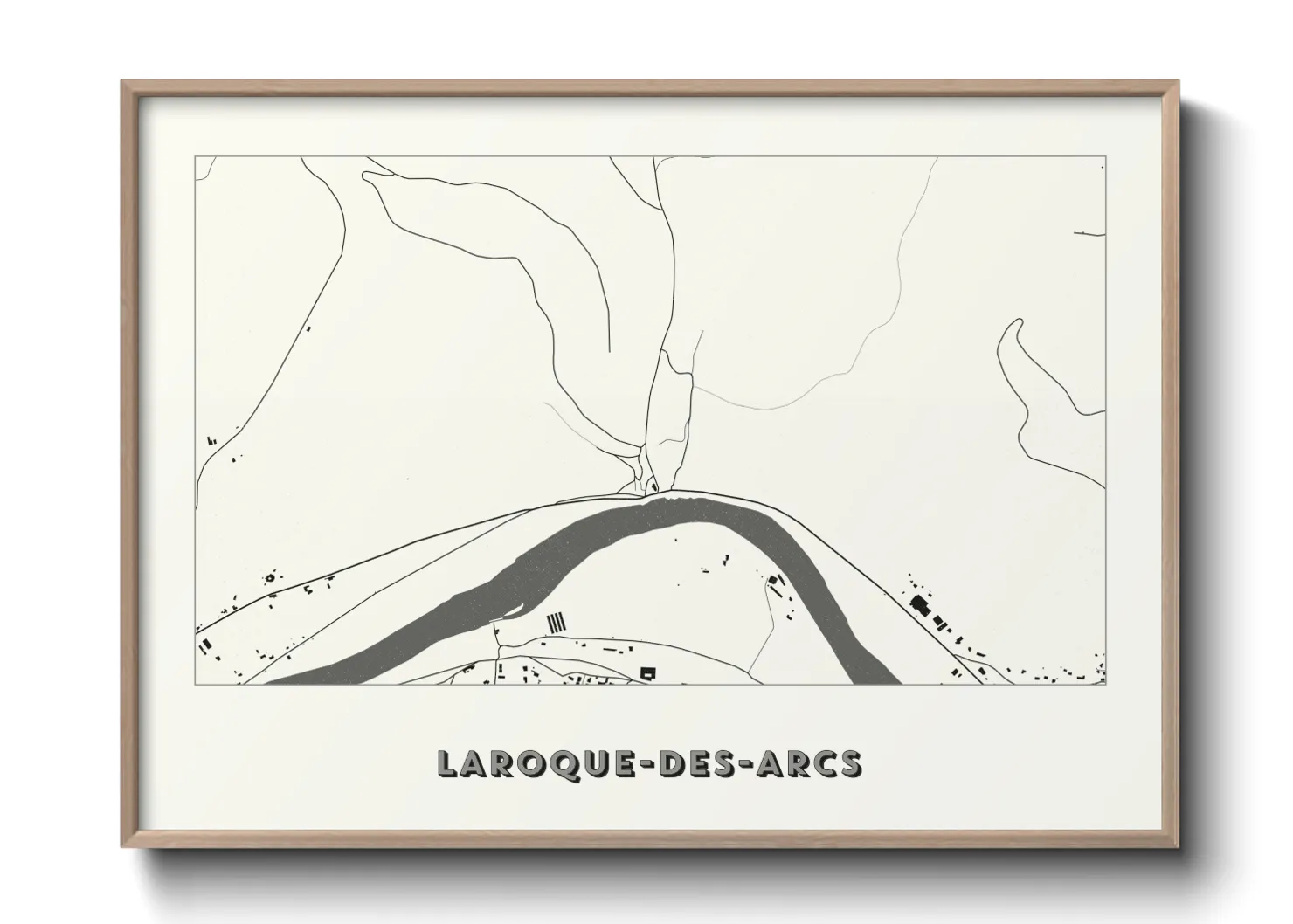Une affiche de carte sur Laroque-des-Arcs