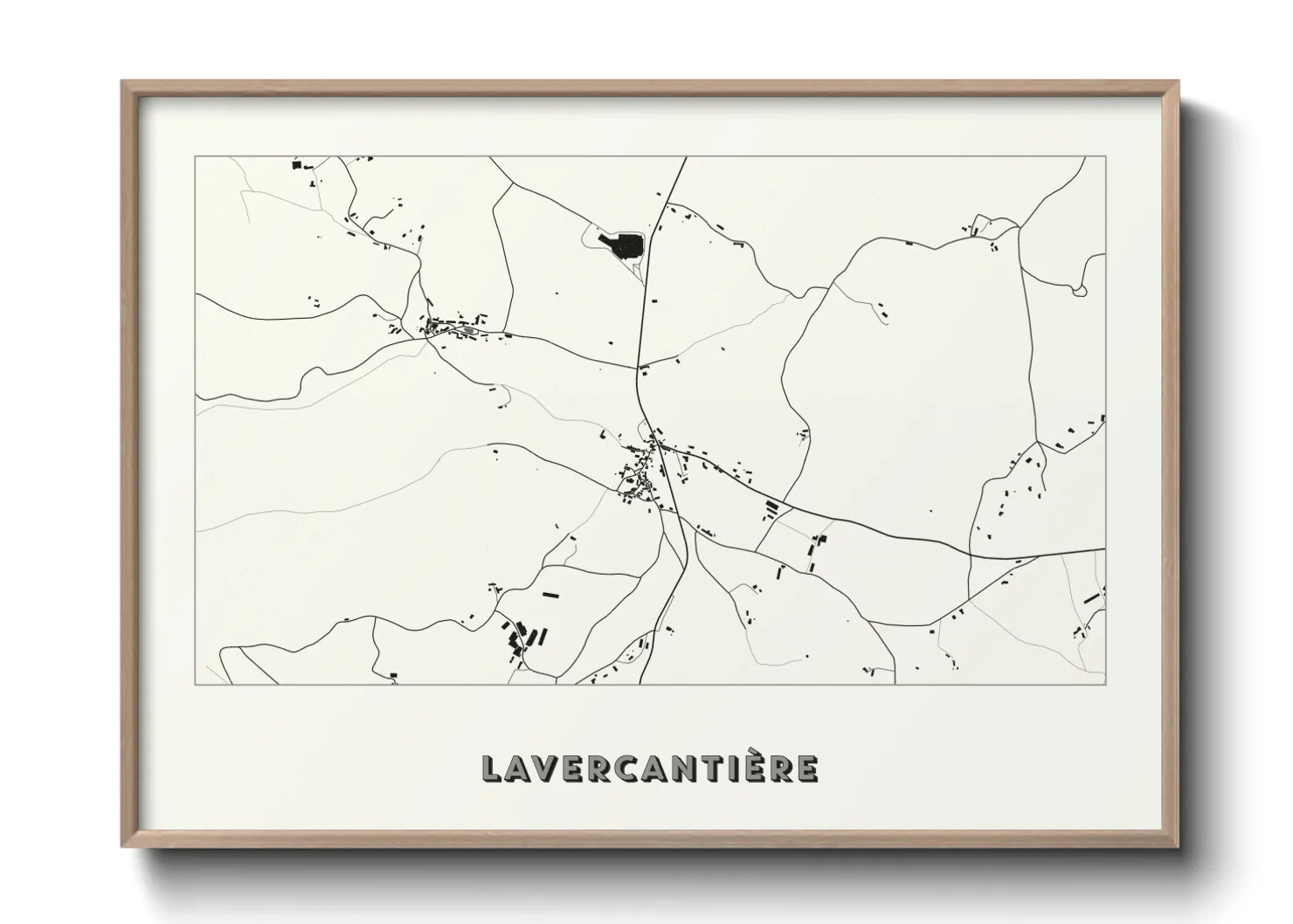 Une affiche de carte sur Lavercantière
