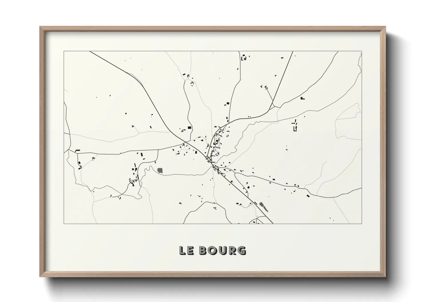Une affiche de carte sur Le Bourg