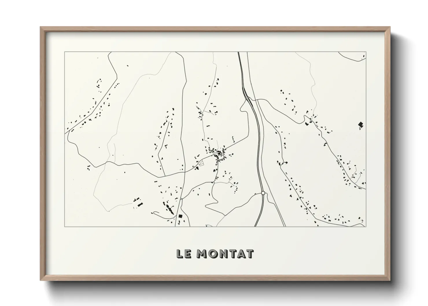 Une affiche de carte sur Le Montat
