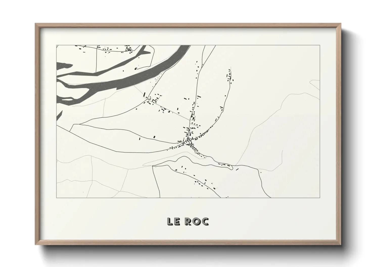 Une affiche de carte sur Le Roc