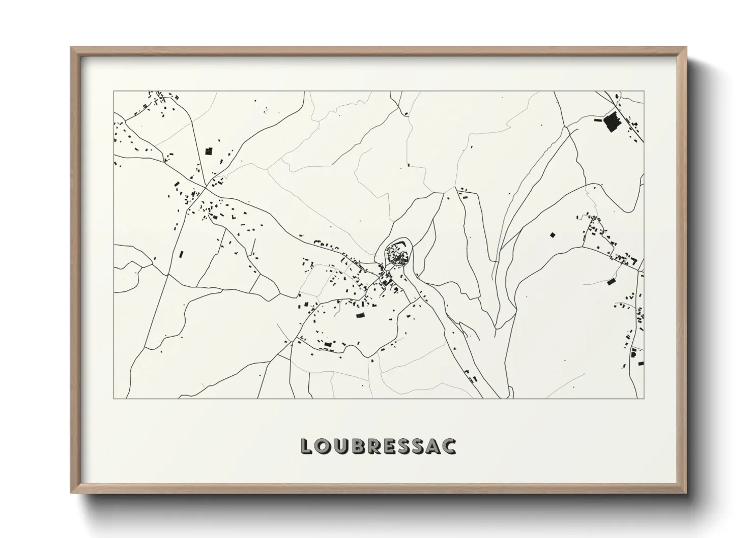 Une affiche de carte sur Loubressac