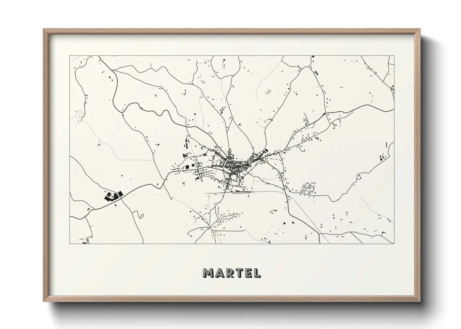 Une affiche de carte sur Martel