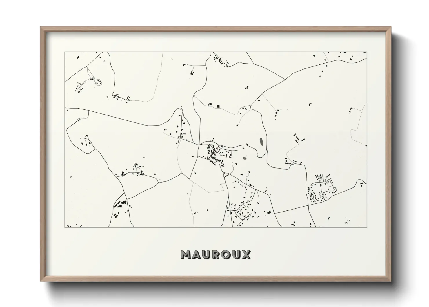 Une affiche de carte sur Mauroux