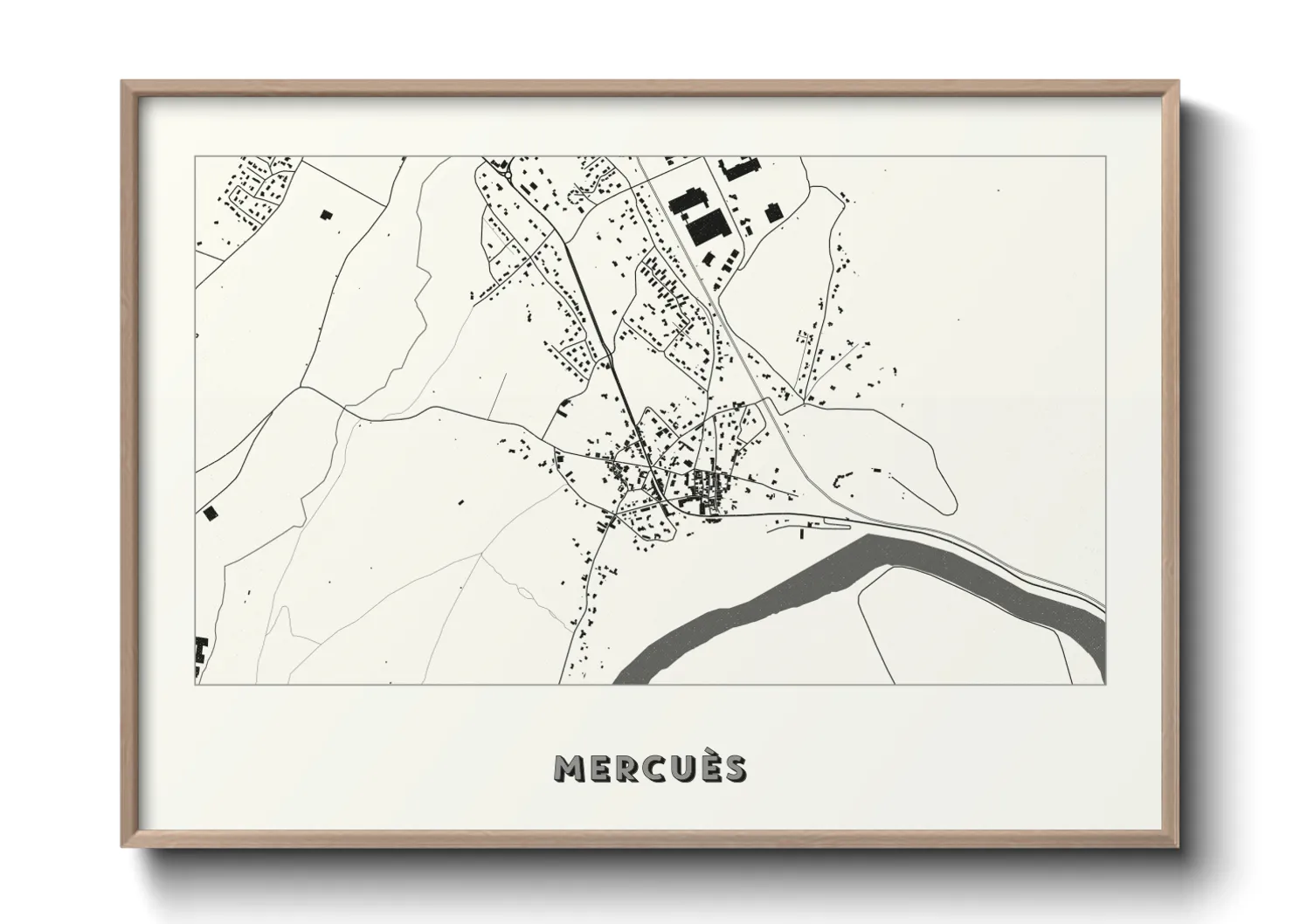 Une affiche de carte sur Mercuès