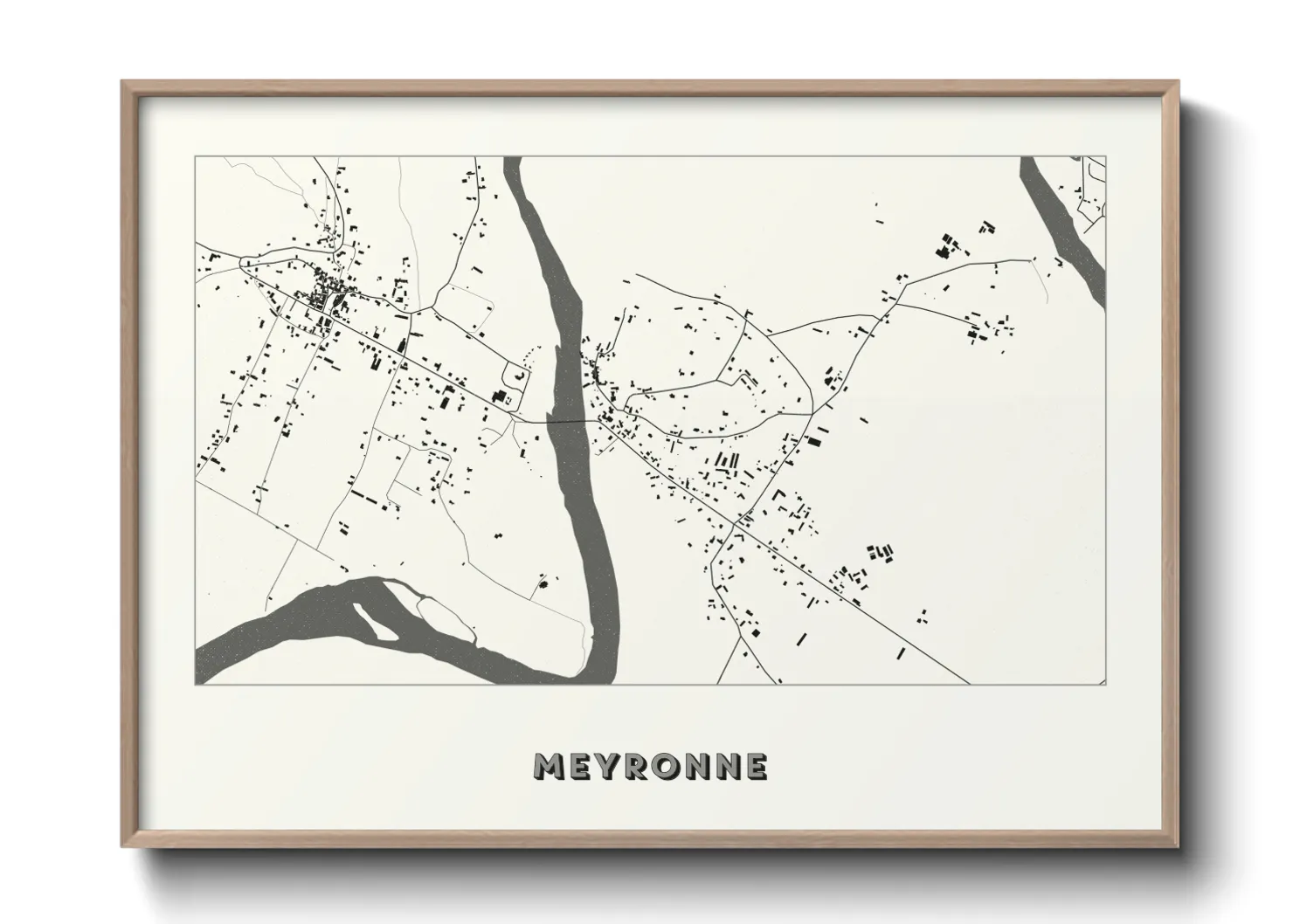 Une affiche de carte sur Meyronne