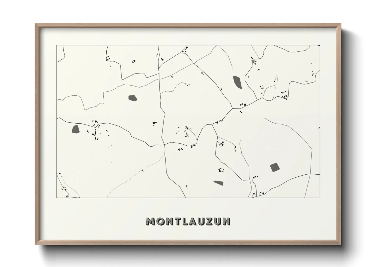 Une affiche de carte sur Montlauzun