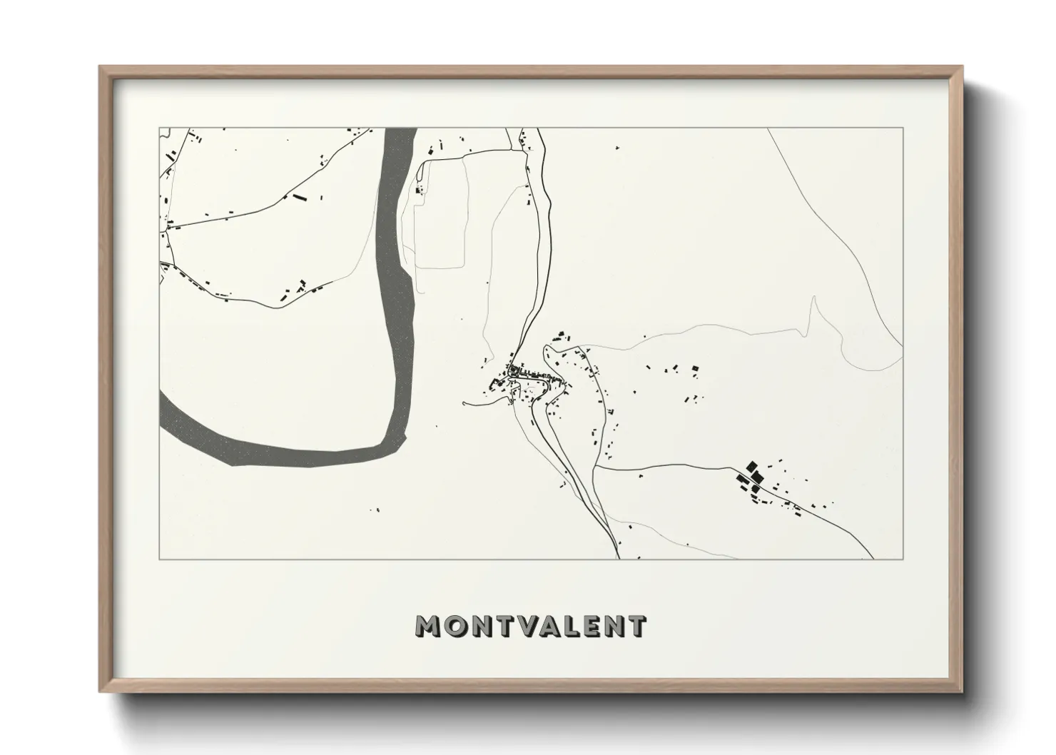 Une affiche de carte sur Montvalent