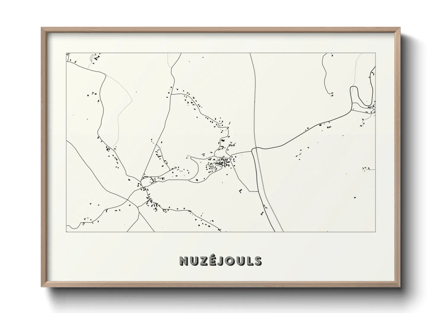 Une affiche de carte sur Nuzéjouls