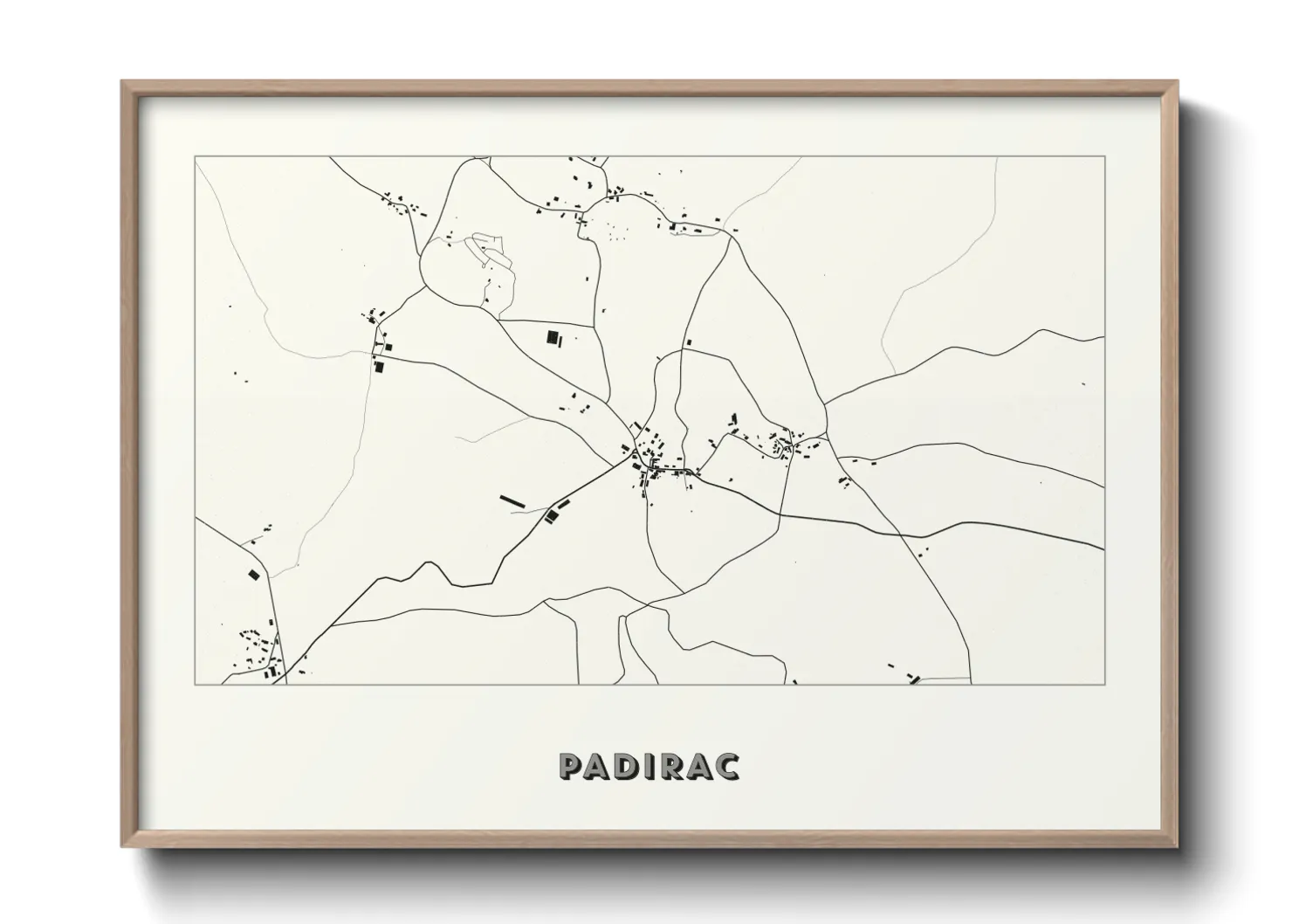 Une affiche de carte sur Padirac