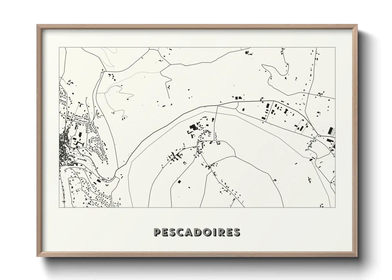 Une affiche de carte sur Pescadoires