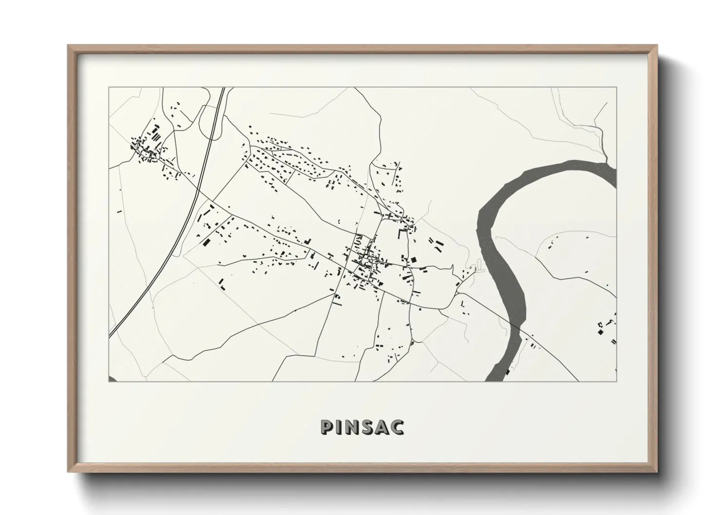 Une affiche de carte sur Pinsac
