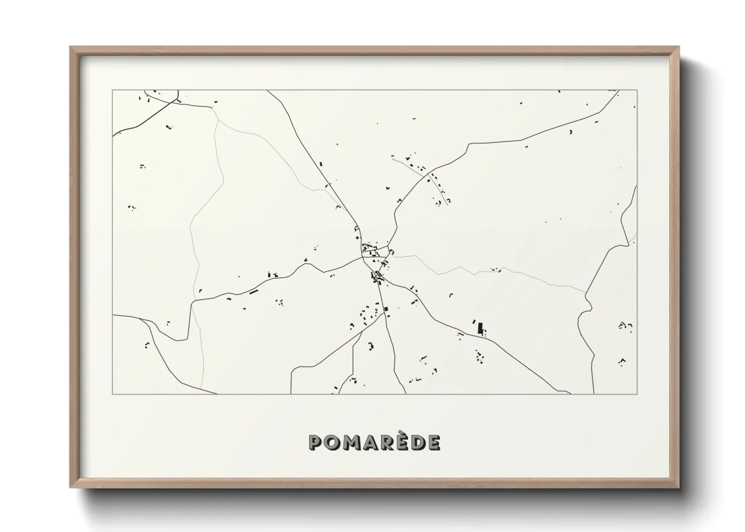 Une affiche de carte sur Pomarède