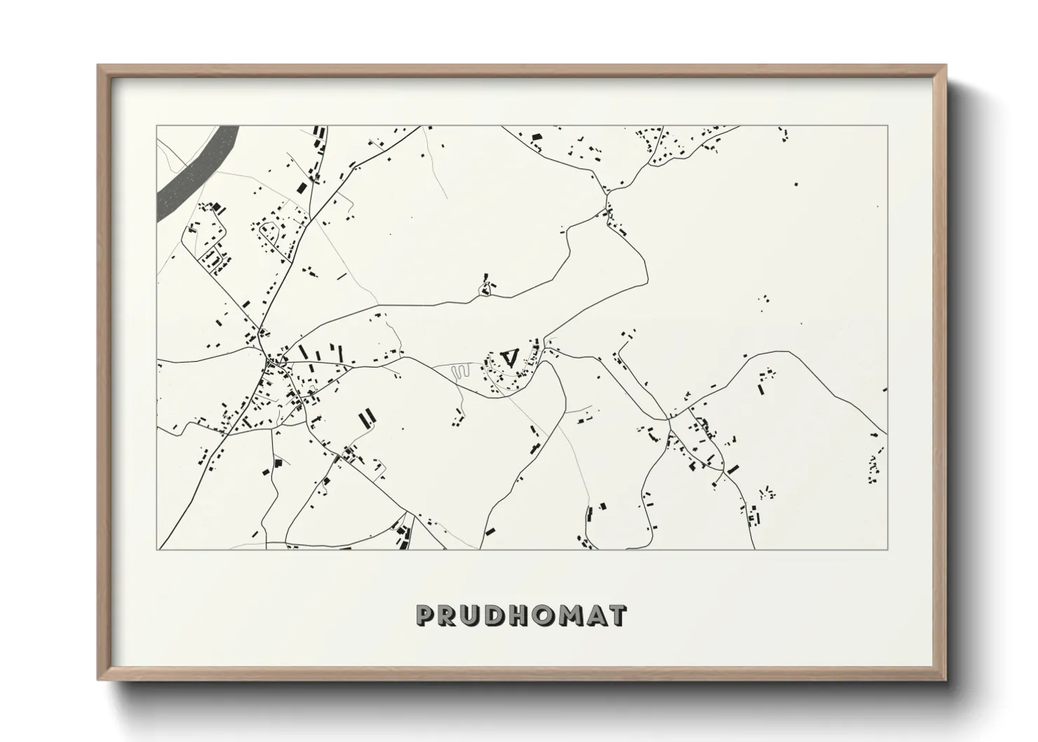 Une affiche de carte sur Prudhomat